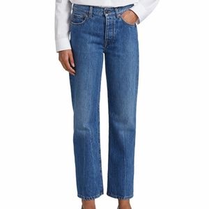 The Row Medium Blue- washed straight leg jeans